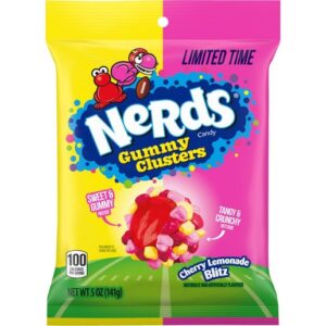 Nerds Gummy Clusters Cherry Lemonade Blitz 5oz Peg Bag 12ct